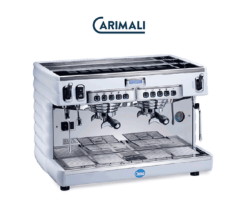 ## Carimali Bubble 2 Group Automatic Commercial Espresso Machine The **Carimali Bubble 2 Group Automatic** is a professional **commercial espresso coffee machine** designed for busy coffee shops, restaurants, cafés, bakeries, hotels and hospitality businesses. With two brewing groups, two steam wands and programmable automatic dosing, the machine allows two baristas to prepare multiple coffee orders efficiently during busy service periods. Manufactured by Carimali, the Bubble combines stylish Italian design with reliable commercial coffee-making technology. Its programmable controls help baristas consistently prepare espresso, cappuccino, latte, Americano, flat white and other speciality coffee beverages. The machine features **digital temperature control**, adjustable **electronic pre-infusion** and a heat-exchanger boiler with thermo-syphonic circulation for stable brewing performance. A water-mixing valve provides two programmable hot-water doses at the desired temperature, while the electronic washing cycle simplifies daily cleaning and maintenance. Equipped with an **11-litre steam boiler**, the Carimali Bubble 2 Group provides excellent steam capacity for preparing milk-based drinks. Its two steam wands allow baristas to steam milk simultaneously, making it suitable for medium- to high-volume coffee operations. ### Key Features * Two commercial espresso brewing groups * Automatic programmable coffee dosing * Two professional steam wands * One programmable hot-water outlet * Digital temperature control * Adjustable electronic pre-infusion * Electronic automatic cleaning cycle * Alphanumeric display * Five programmable selection buttons * Heat-exchanger boiler with thermo-syphonic circulation * Direct mains water connection * Optional cup warmer * Available in black or white * Available with high or low brewing groups ### Technical Specifications * **Steam boiler capacity:** 11 litres * **Dimensions:** 722 × 497 × 515 mm * **Machine weight:** 47 kg * **Power consumption:** 3,850 W * **Voltage:** 220–240V, 50/60Hz * **Water supply:** Direct mains connection * **Display:** Alphanumeric * **Cup warmer:** Optional The **Carimali Bubble two-group coffee machine** is an excellent solution for businesses requiring a dependable, easy-to-operate and professional espresso machine that can handle consistent daily coffee production. Contact **InoBev Food Service Equipment** for the Carimali Bubble 2 Group coffee machine for sale, professional installation, servicing, spare parts, repairs and technical support in South Africa.
